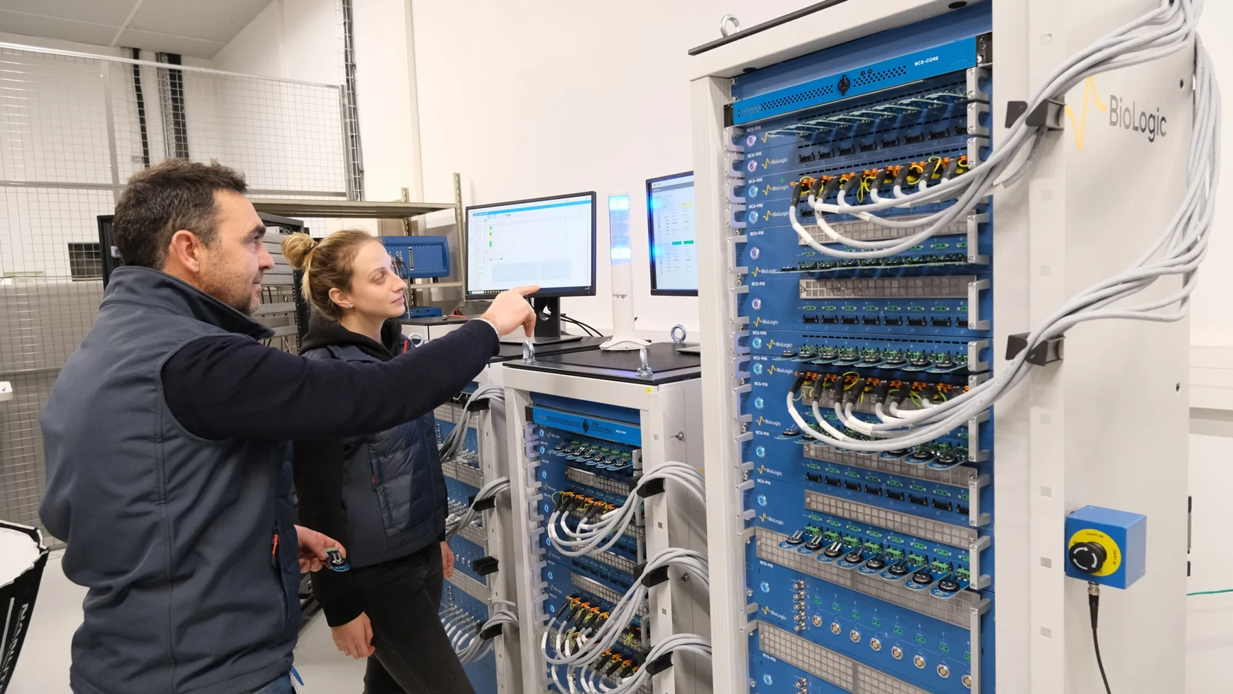 BioLogic battery research instruments in the laboratory