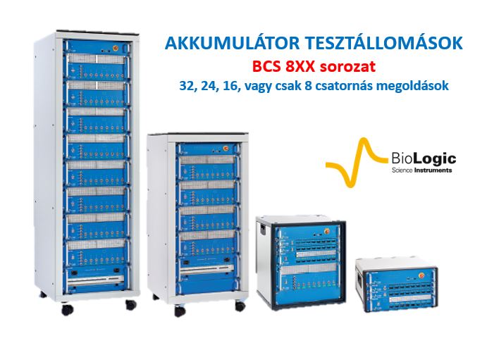 Történeti BCS-800 akkumulátortesztelő vázak és modulok